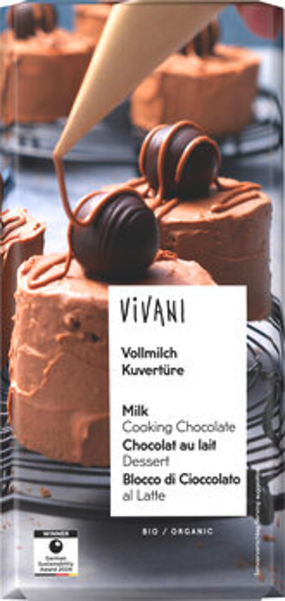 Produktfoto zu Vollmilch-Kuvertüre Tafelform.