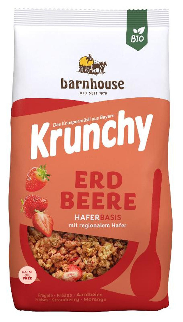 Produktfoto zu Krunchy Erdbeer Hafervollkornflocken [375g]
