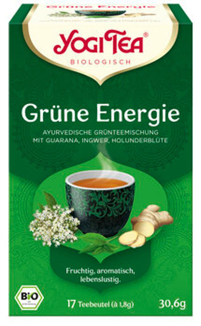 Produktfoto zu YogiTea Grüne Energie im Beutel [17x1,8g]