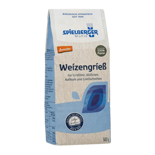 Produktfoto zu Weizengrieß Demeter [500g]