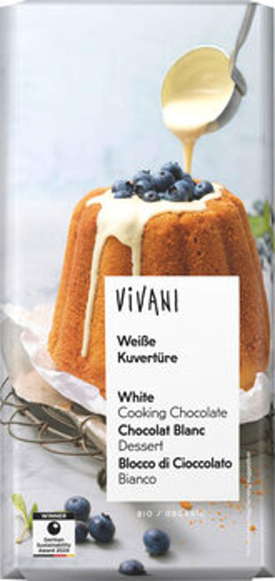 Produktfoto zu Weiße Kuvertüre Tafelformat